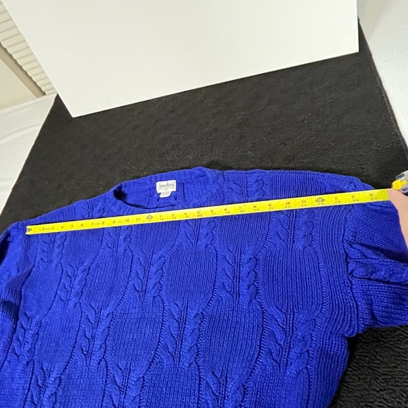 Neiman Marcus Sweater Vintage Mens XL Cable Knit Pullover Silk Noil - Picture 6 of 8